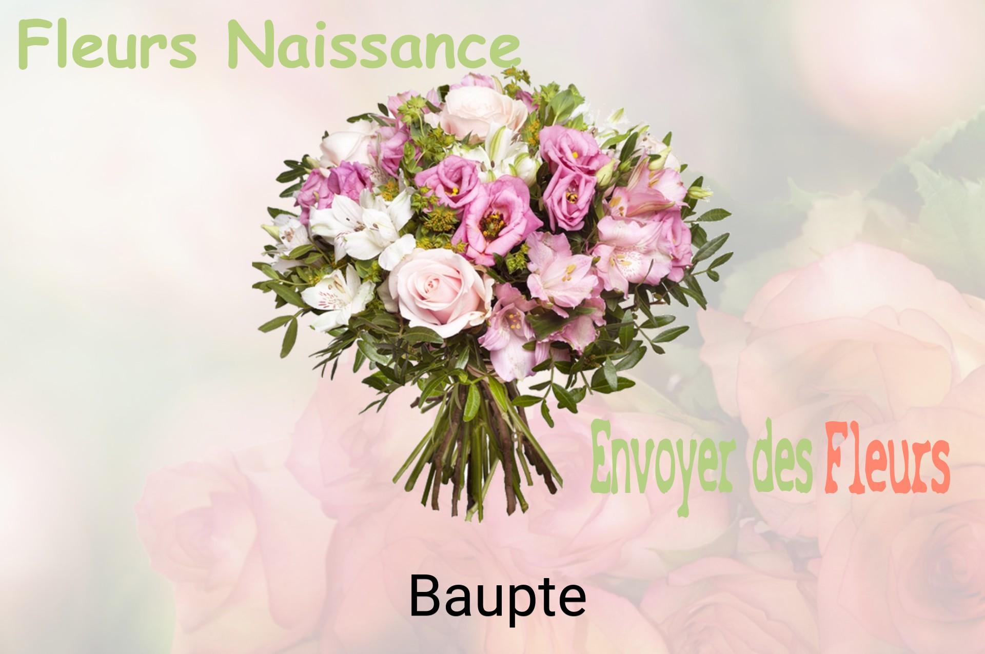 Bouquet de fleurs de naissance livré à Baupte